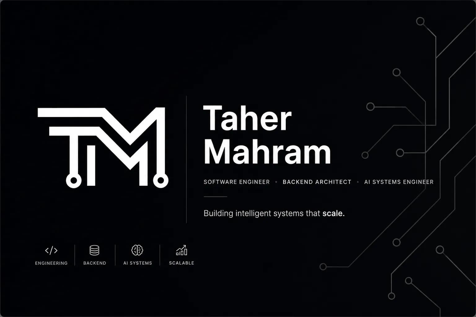 Taher Ali Mahram: Backend Engineer AI-Powered 